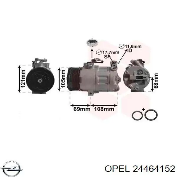 Купити 24464152 Opel Компресор кліматичної установки