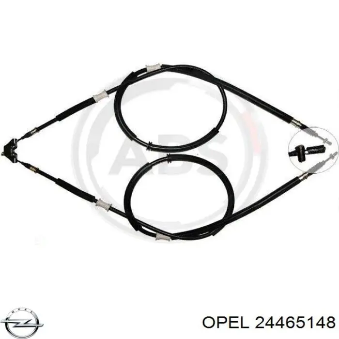 Трос ручного гальма задній, правий/лівий Opel 24465148 ціна, від 22.92 USD