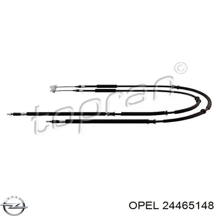 Купити 24465148 Opel Трос ручного гальма задній, правий/лівий