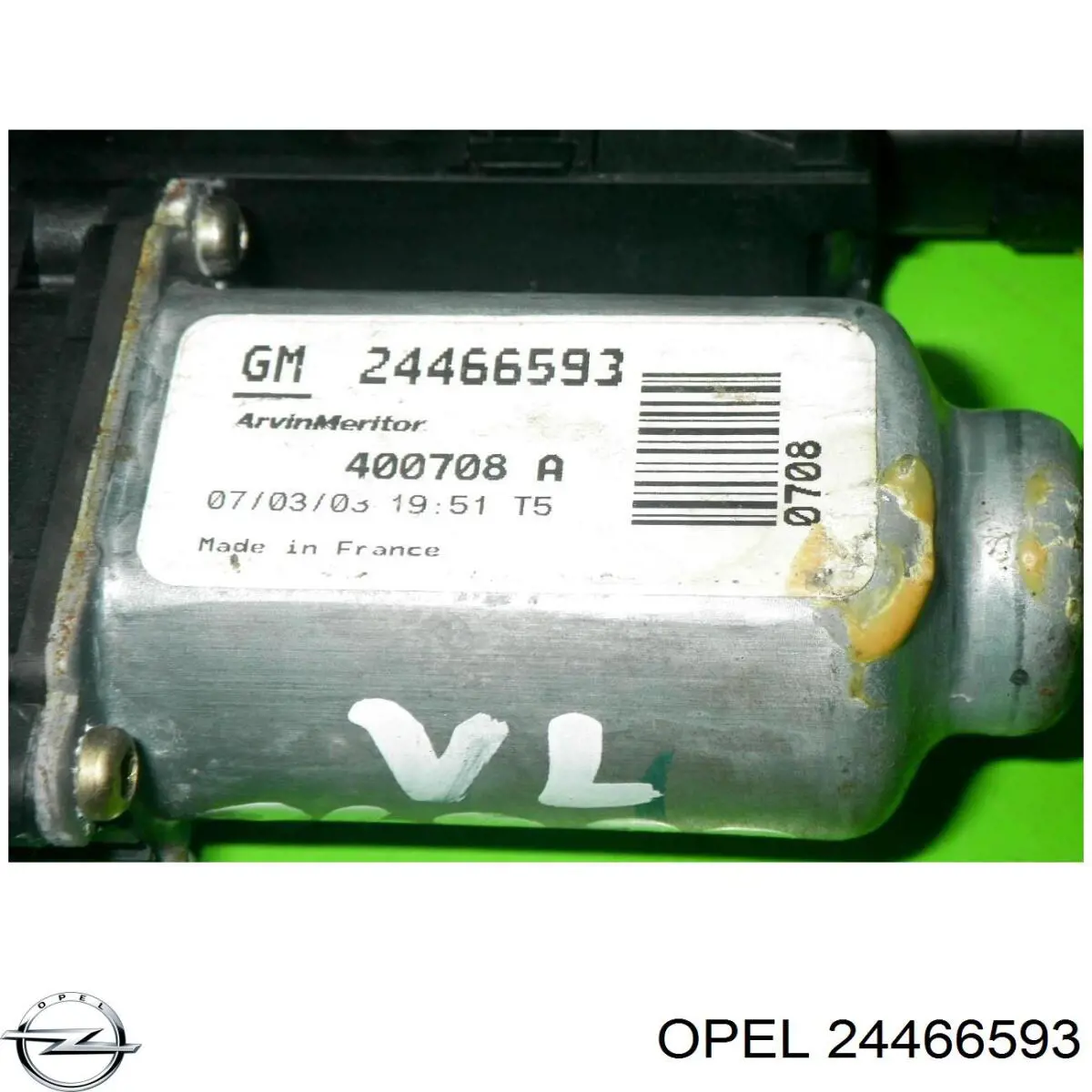 Двигун склопідіймача двері передньої, лівої 24466593 Opel