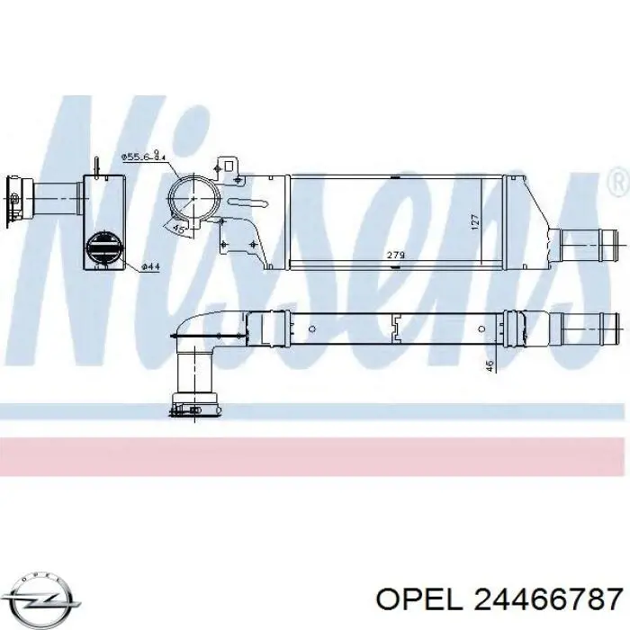 Купити 24466787 Opel Радіатор интеркуллера