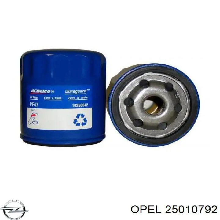25010792 Opel фільтр масляний