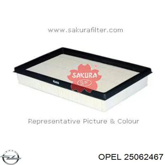Елемент повітряного фільтра Opel 25062467 ціна, від 4.12 USD