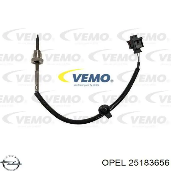 25183656 General Motors Датчик температури відпрацьованих газів (ВГ), до каталізатора