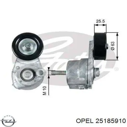 Купити 25185910 Opel Натяжний ролик