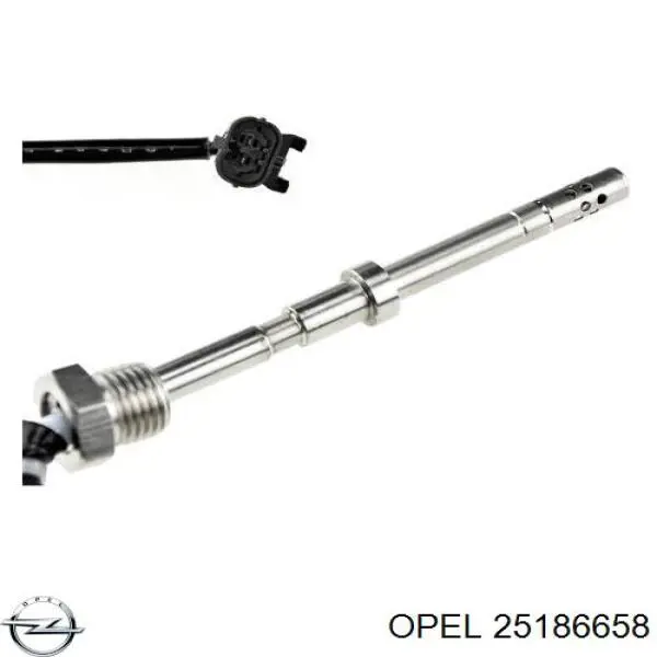 25186658 Opel Датчик температури відпрацьованих газів (ВГ), після фільтр сажі