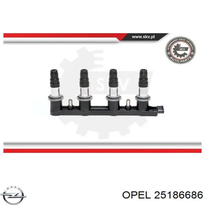 Котушка запалювання Opel 25186686 ціна, від 120.15 USD