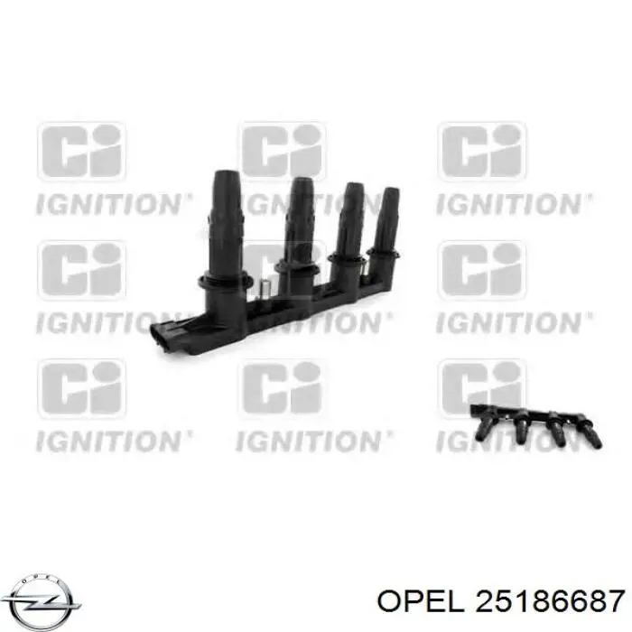 Котушка запалювання Opel 25186687 ціна, від 100.74 USD