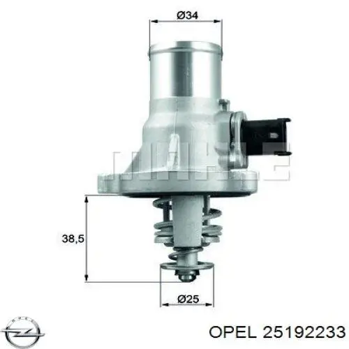 Купити 25192233 Opel Термостат в корпусі