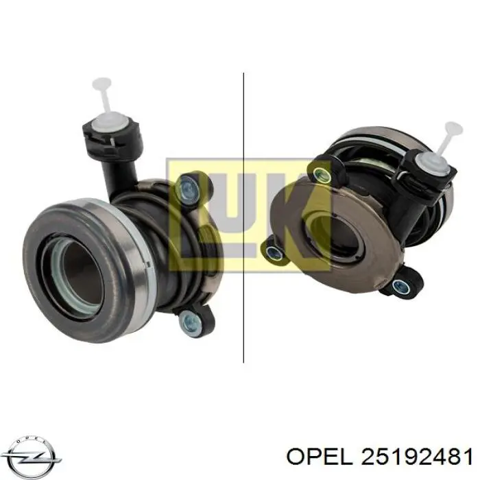25192481 Opel Робочий циліндр зчеплення в зборі з витискним підшипником