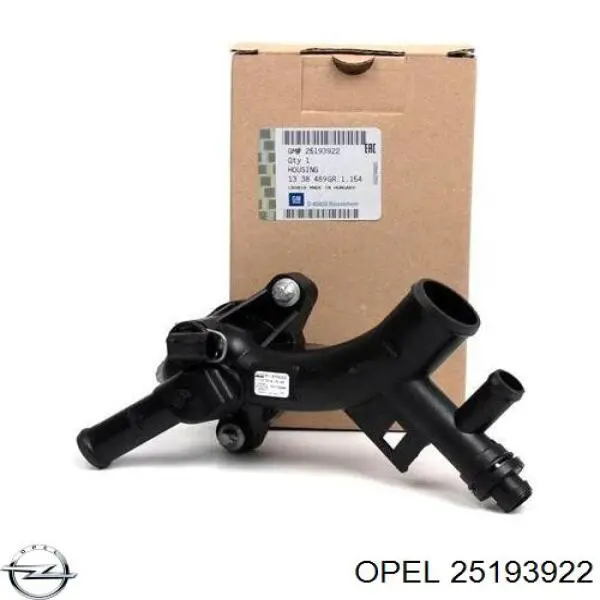 25193922 Opel фланець системи охолодження (трійник)