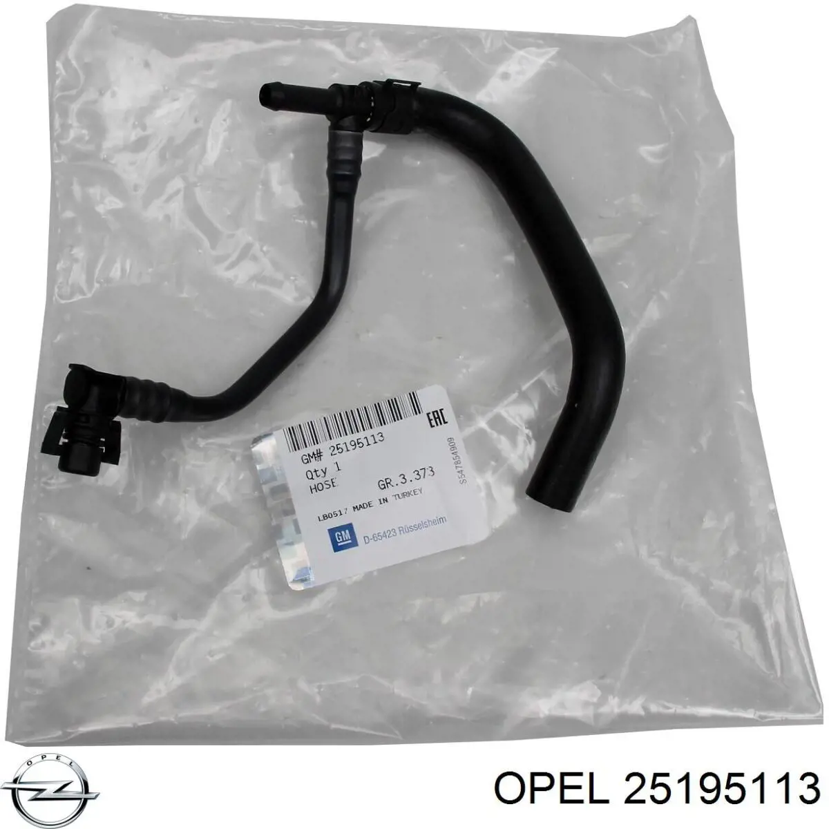 25195113 Opel шланг/патрубок рідинного охолодження турбіни, обратка