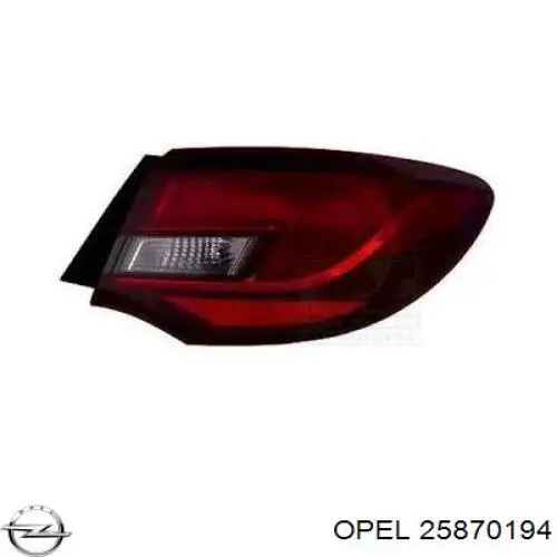 1222342 Opel Ліхтар задній правий, внутрішній