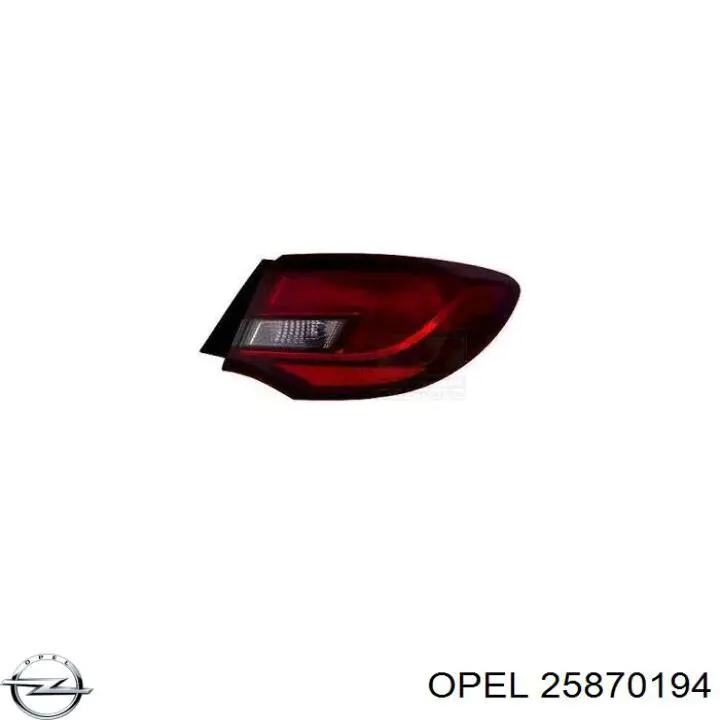 Стоп задній Opel 25870194 ціна, від 175.92 USD