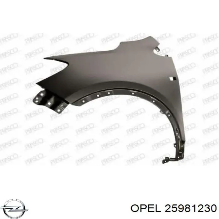 Крило переднє ліве 25981230 General Motors
