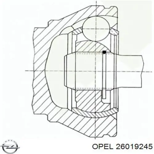 Купити 26019245 Opel Граната внутрішня ліва
