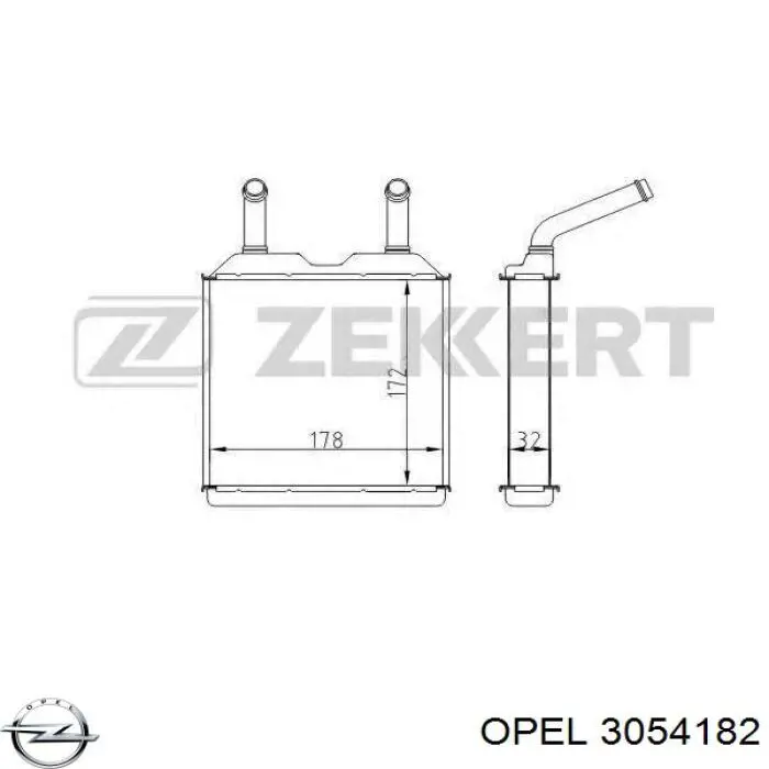 Купити 3054182 Opel Теплообмінник