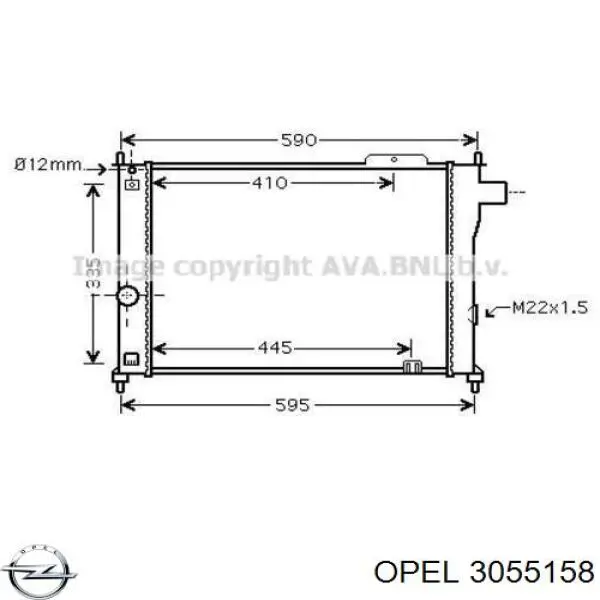 Купити 3055158 Opel Радіатор двигуна