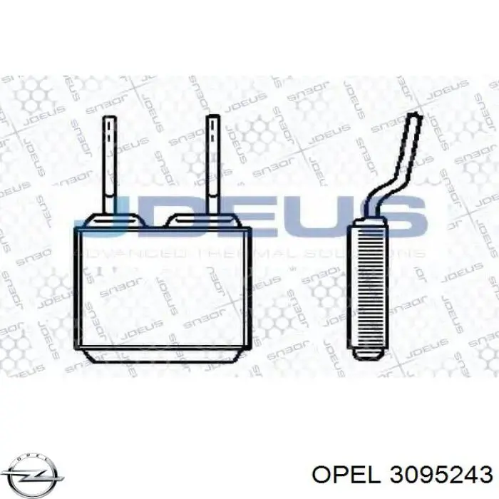 Радіатор пічки (обігрівача) Opel 3095243 ціна, від 25.11 USD