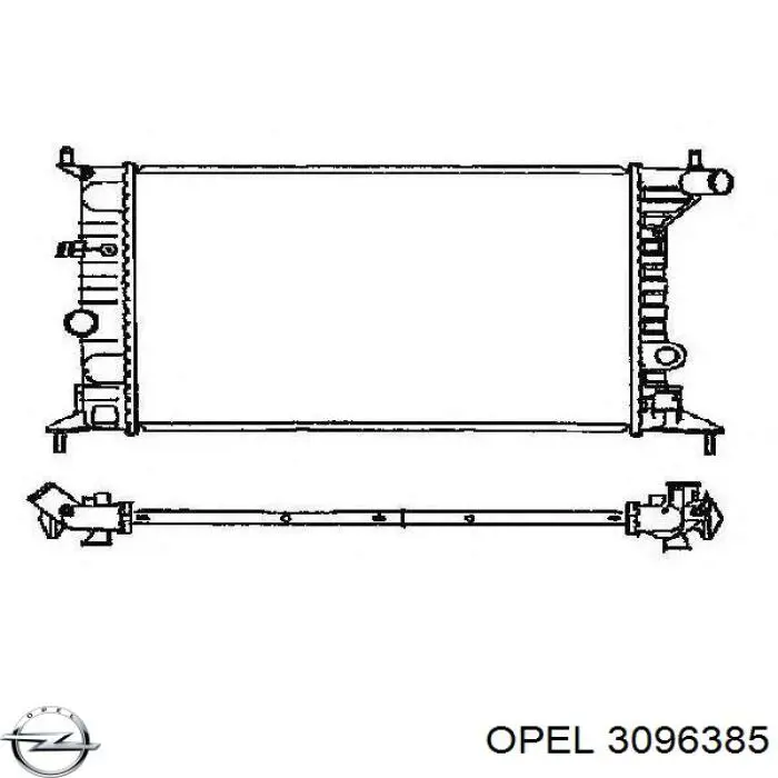 Радіатор основний Opel 3096385 ціна, від 51.25 USD