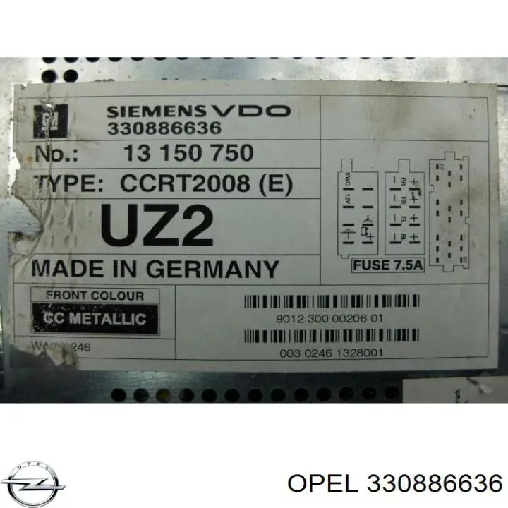  Opel 330886636 ціна, від 29.30 USD