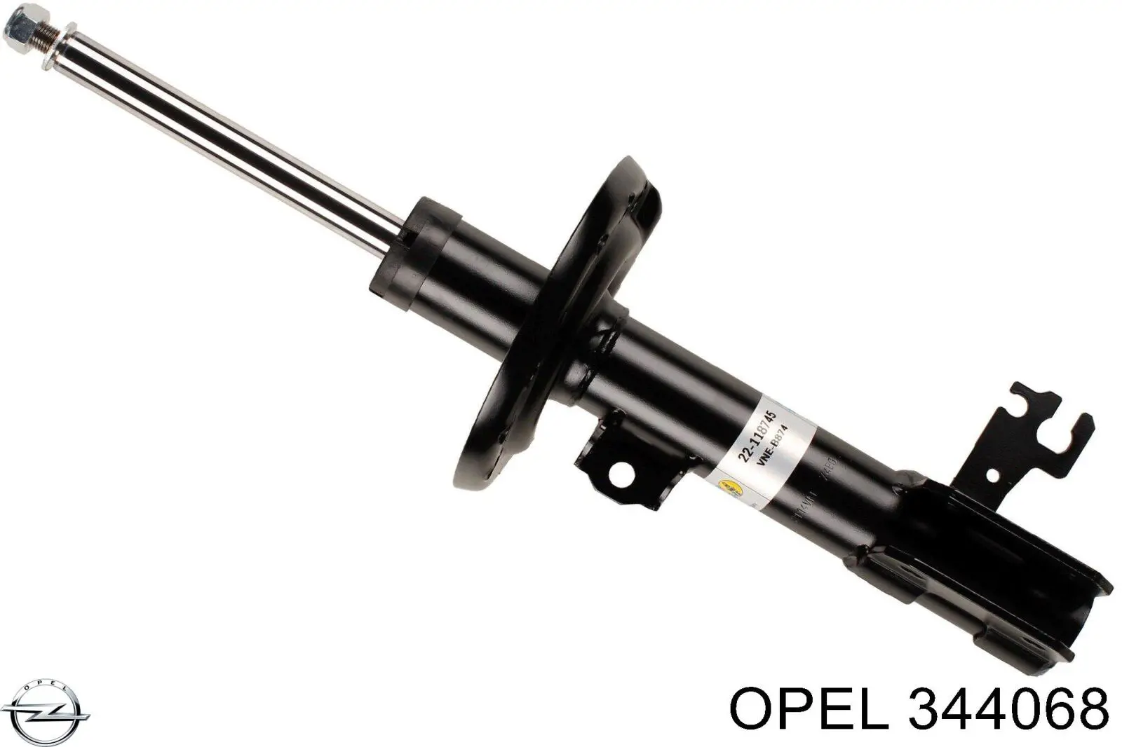 344068 Opel амортизатор передній, правий