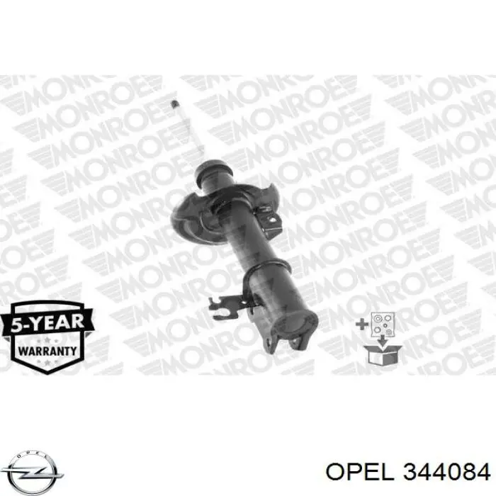 Амортизатор передній, правий 344084 Opel