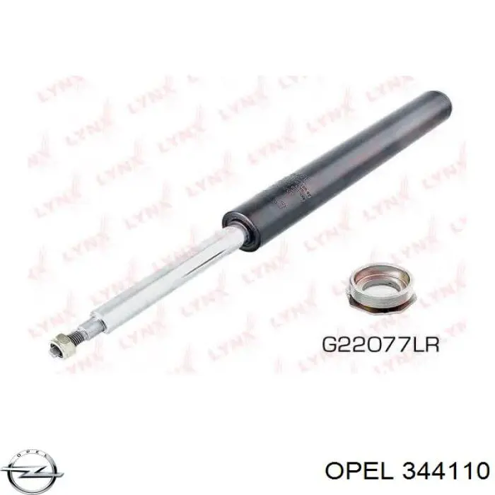 Амортизатор передній, правий Opel 344110 ціна, від 43.17 USD