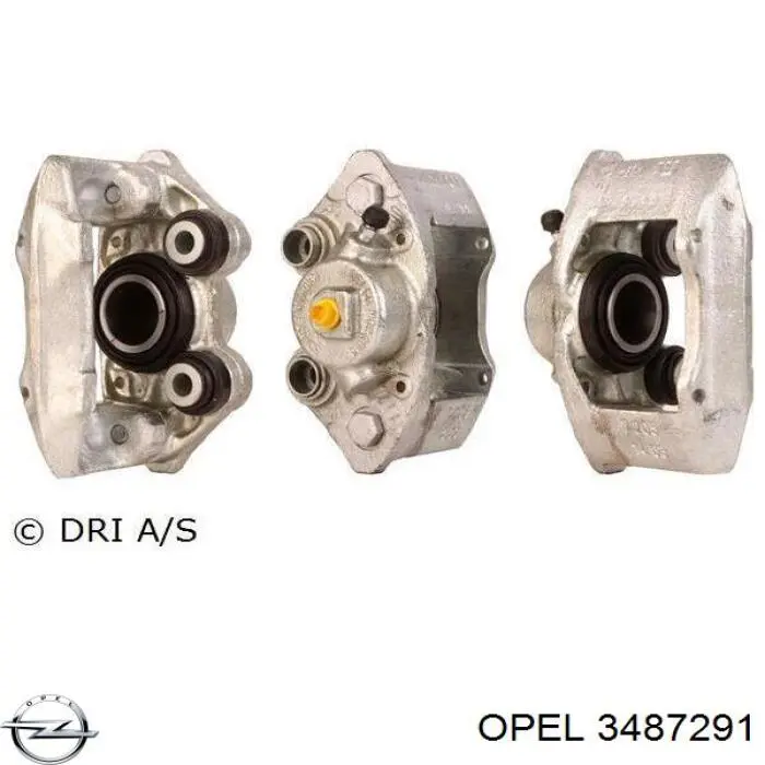 3487291 Opel супорт гальмівний передній лівий
