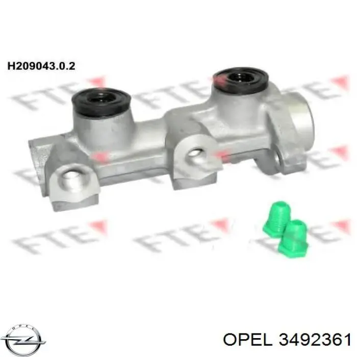 Купити 3492361 Opel Головний гальмівний циліндр
