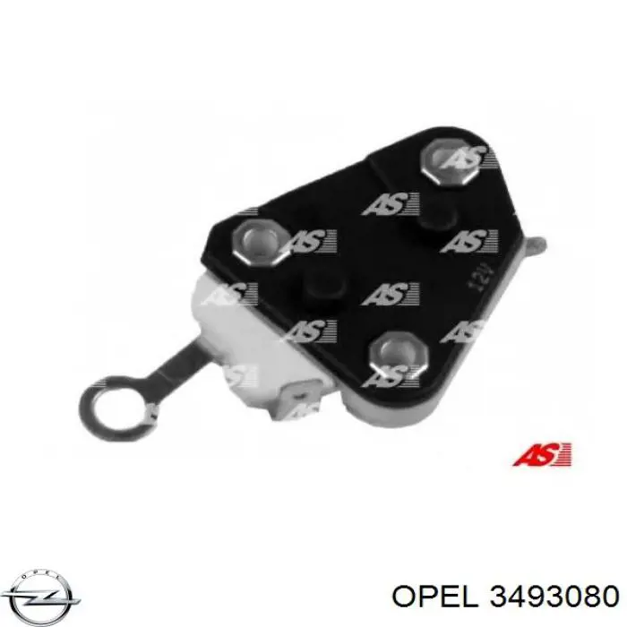 3493080 Opel реле-регулятор генератора, (реле зарядки)