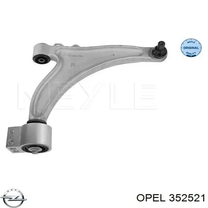 Купити 352521 Opel Важіль передньої підвіски нижній, правий