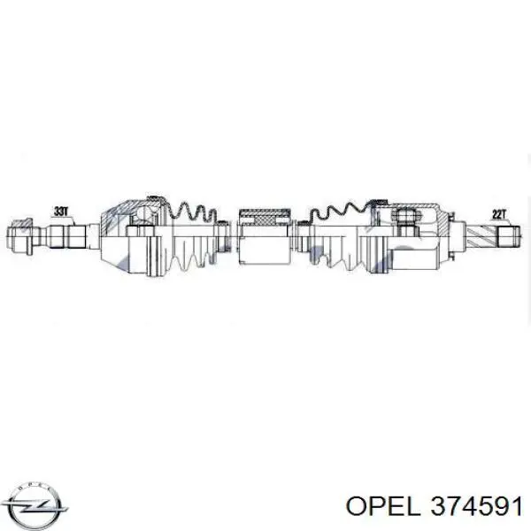 Купити 374591 Opel Піввісь права