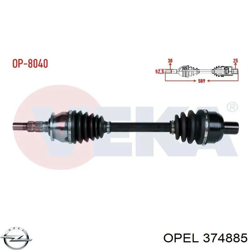 Купити 374885 Opel Ліва піввісь