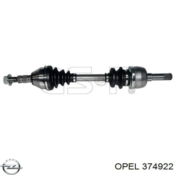 374922 Opel піввісь (привід передня, права)
