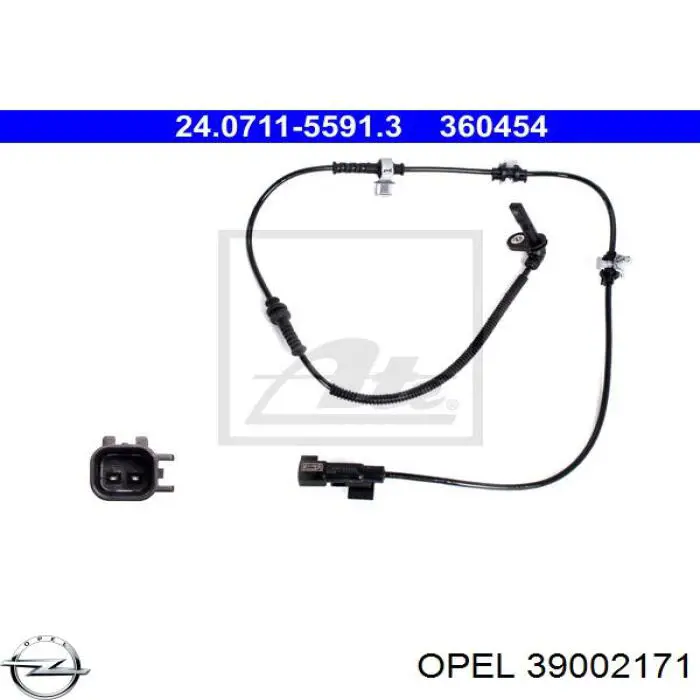 Купити 39002171 Opel Датчик АБС (ABS) передній