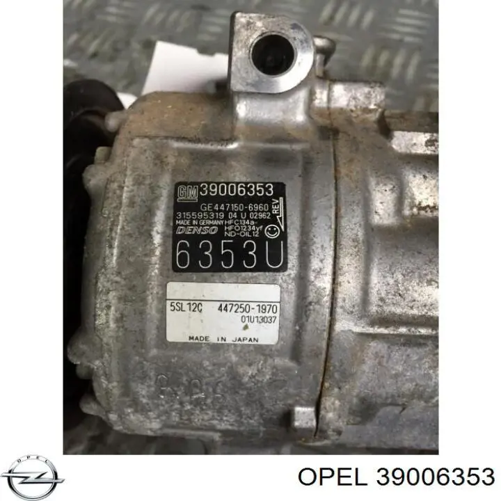 Компресор системи кондиціювання Opel 39006353 ціна, від 149.47 USD