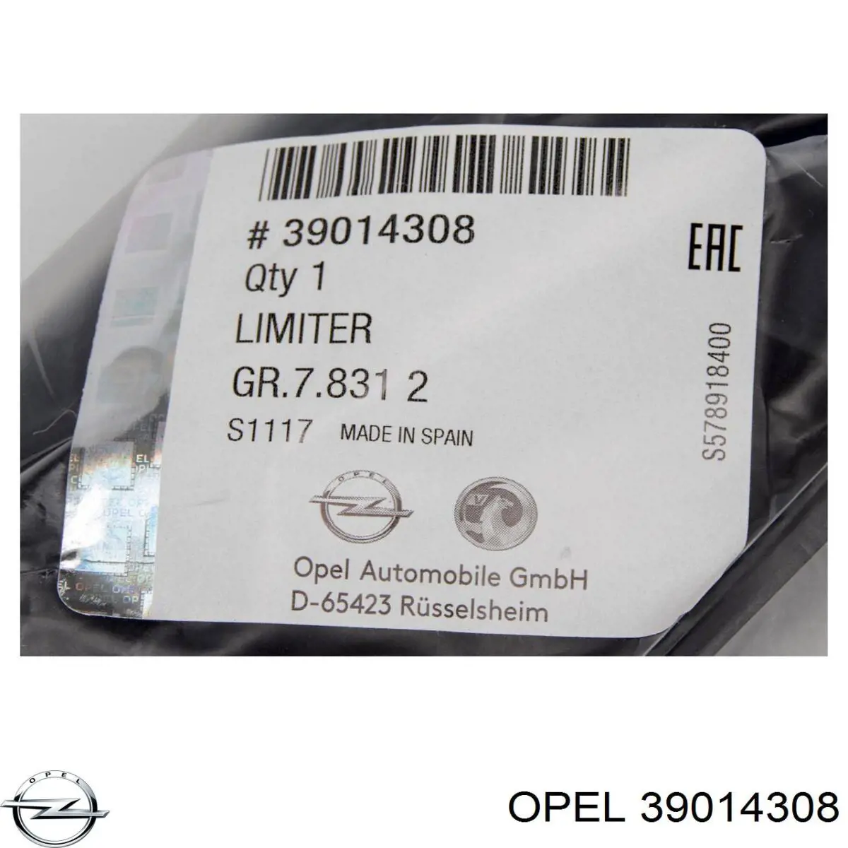 Купити 39014308 Opel Буфер бампера переднього