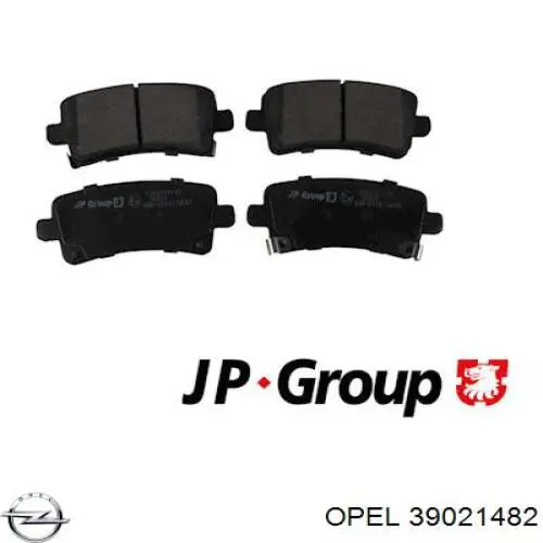 Задні дискові колодки Opel 39021482