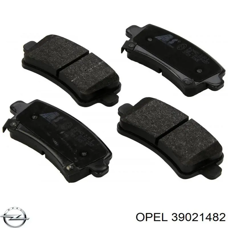 Задні гальмівні колодки 39021482 Opel