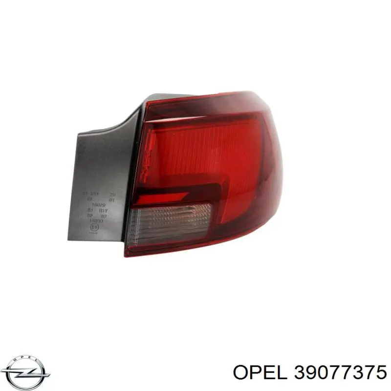 Ліхтар задній правий, зовнішній Opel 39077375 ціна, від 91.03 USD