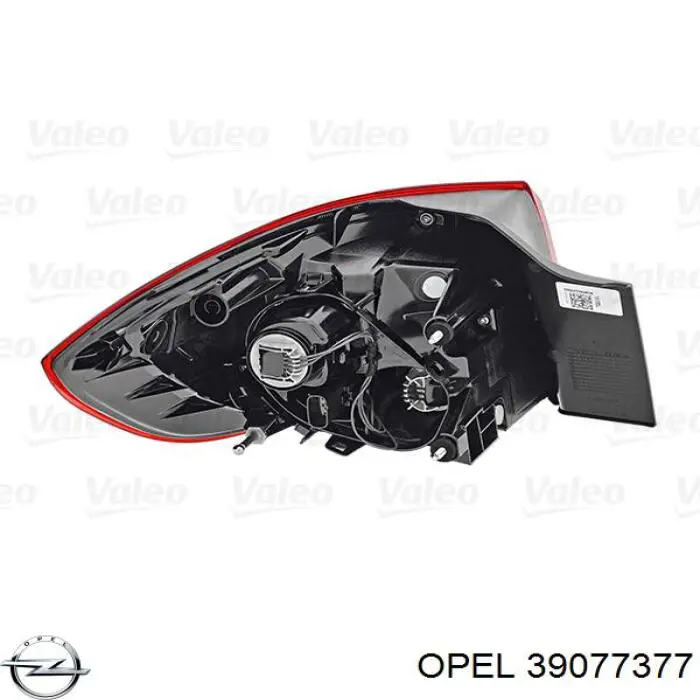 Ліхтар задній правий, зовнішній Opel 39077377 ціна, від 170.32 USD