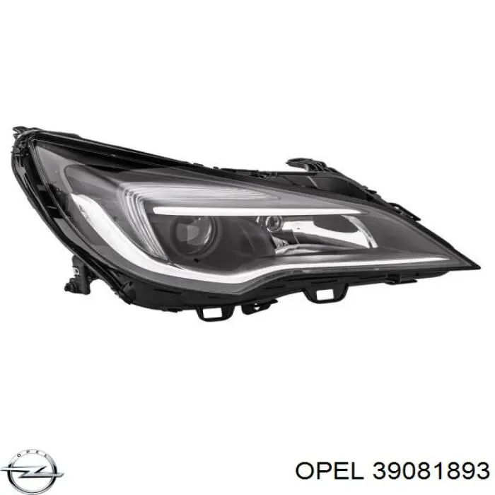 Купити 39081893 Opel Права блок фара