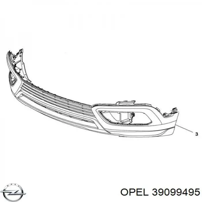 Бампер передній, нижня частина на Opel CROSSLAND (P17)