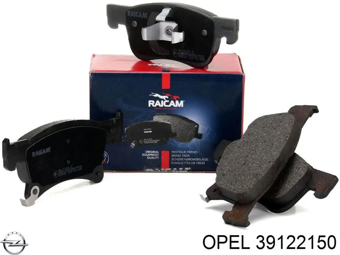 Передні тормозні колодки 39122150 Opel