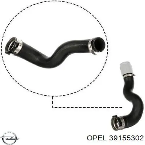 39155302 Opel Трубка, що нагнітається