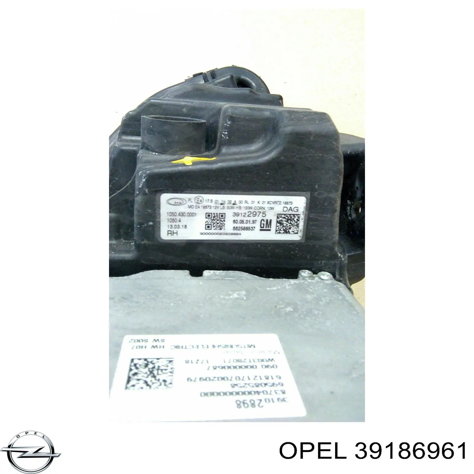 39186961 Opel Дзеркало заднього виду, ліве