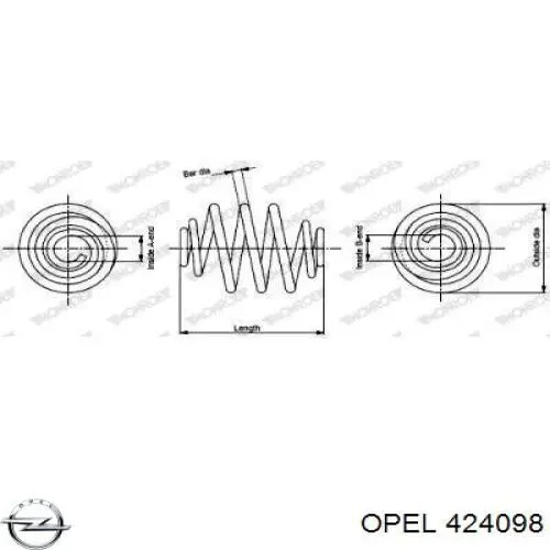 Пружина задня Opel 424098 ціна, від 27.98 USD