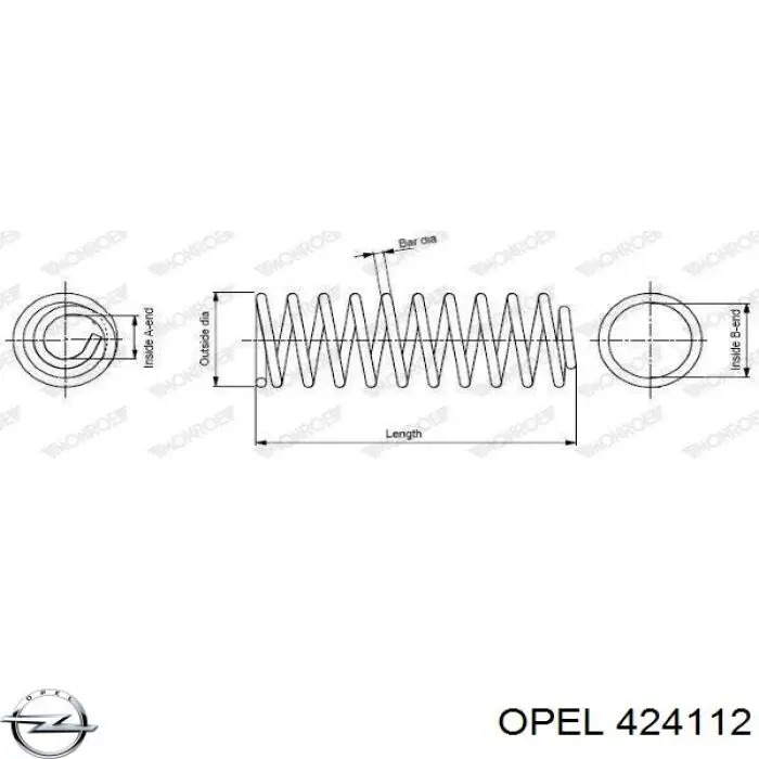 Пружини задні Opel 424112