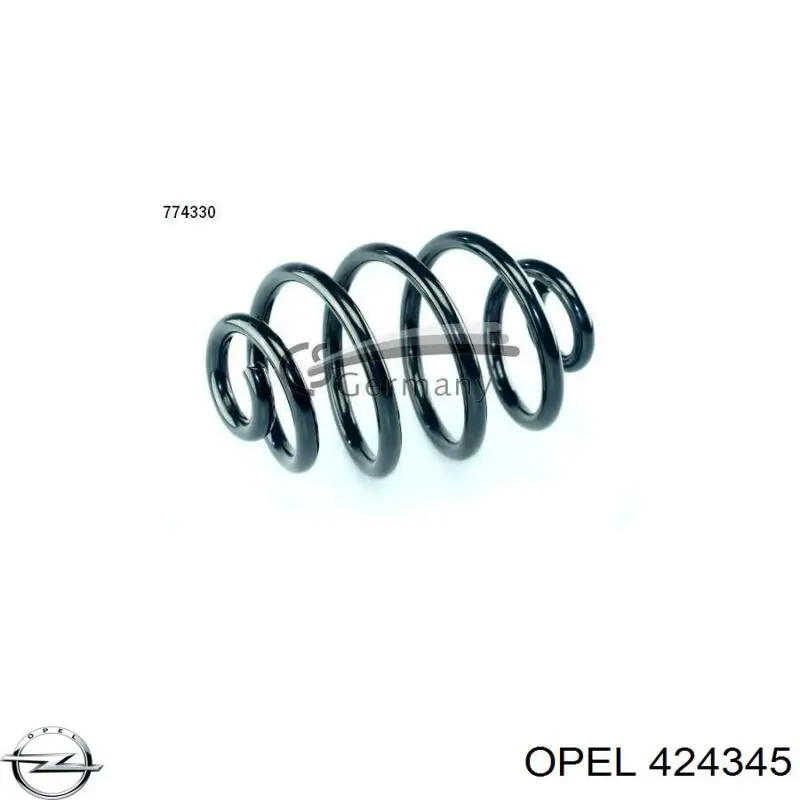 Пружини задні Opel 424345